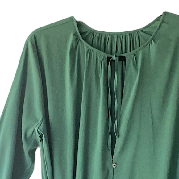 FREAK’S STORE | NWOT BUTTON FRONT PLEATED LONG SLEEVE MIDI DRESS BELTED | ONE SZ - Picture 3 of 9